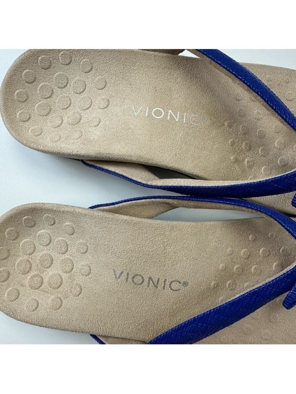 Vionic blue slip on sandal Womens Size 12 Royal Bella II comfort thong Orthotic - Picture 9 of 10